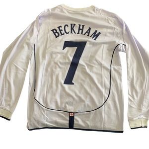 England 2002 Home Retro #7 Beckham Jersey